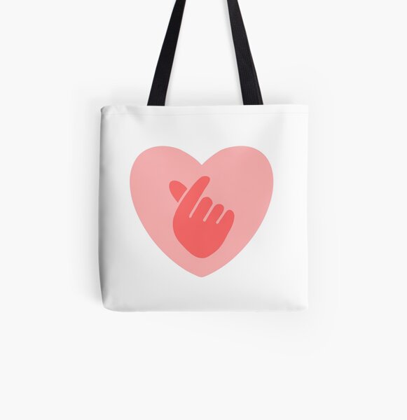 Pink Love Hearts Tote Bag