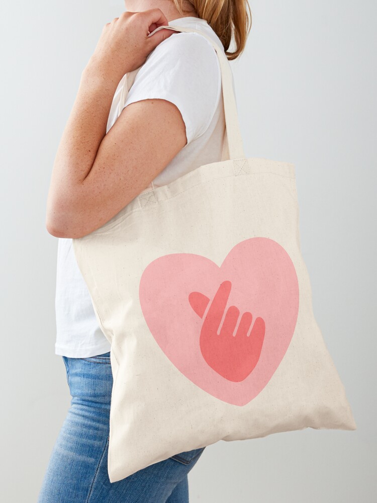 Pink Love Hearts Tote Bag