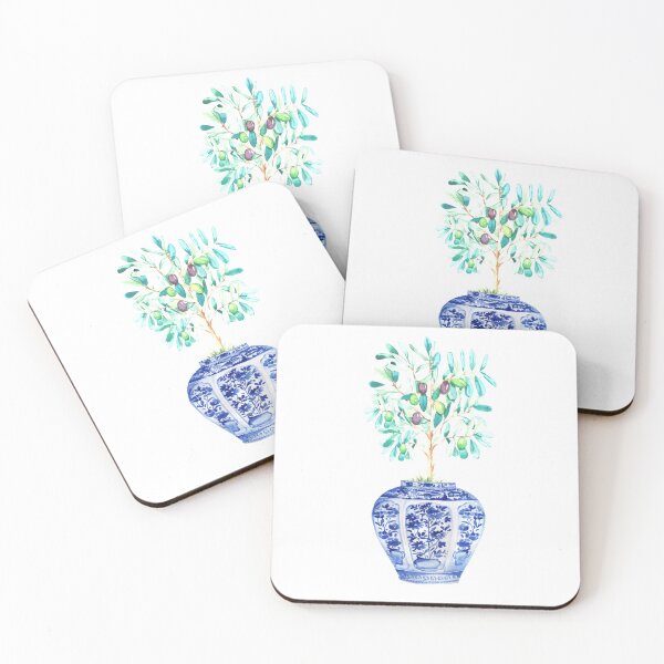 Item preview, Tree Olive topiary in blue and white ginger jar designed and sold by Yunihadi.
