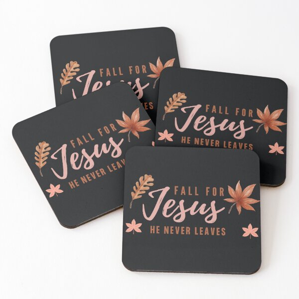 Item preview, Fall For Jesus He Never Leaves designed and sold by BlakefourDesign.