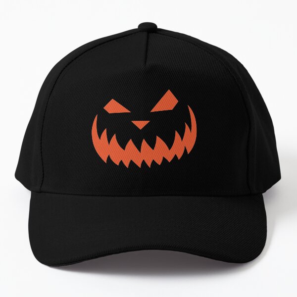 Sinister Face Jack O Lantern Baseball Cap