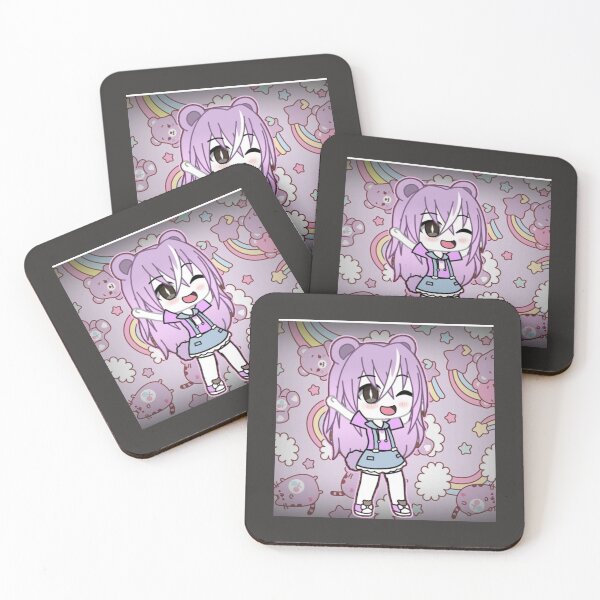 Item preview, THE KAWAII BEARS GIRL Throw Pillow designed and sold by EllysGacha.