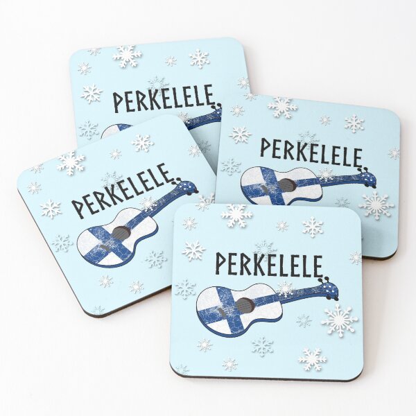 Item preview, Perkelele funny Finnish Ukulele flag designed and sold by DeliriousSteve.