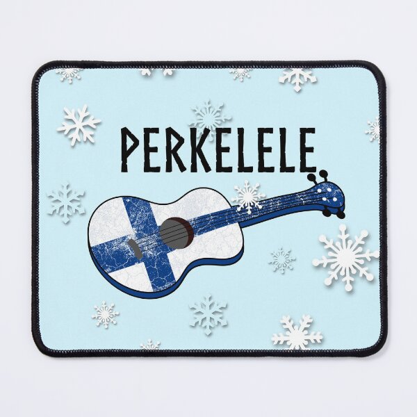 Item preview, Perkelele funny Finnish Ukulele flag designed and sold by DeliriousSteve.