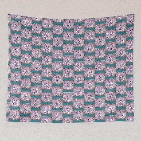 Item preview, THE KAWAII BEARS GIRL Throw Pillow designed and sold by EllysGacha.