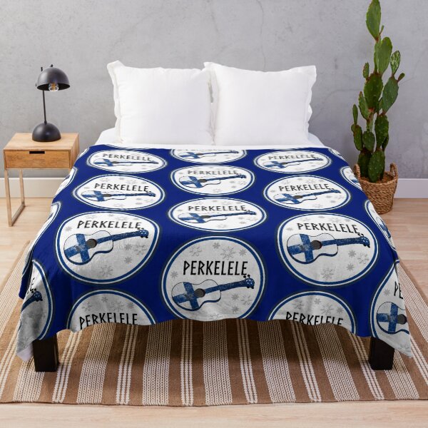 Item preview, Perkelele funny Finnish Ukulele flag designed and sold by DeliriousSteve.