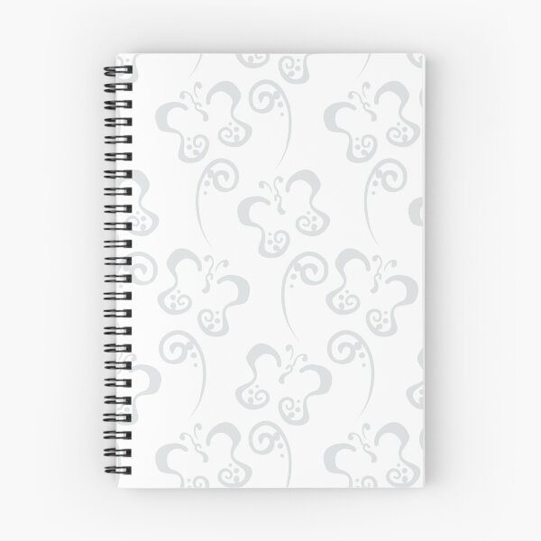 Aperçu de l'œuvre Gris - Motif papillon et défilement gris et blanc créée et vendue par ColorOfTheYears.