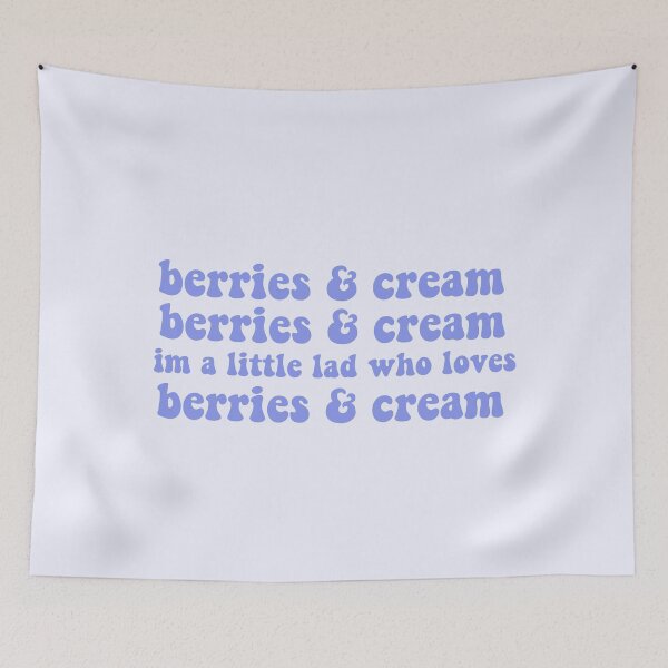 Item preview, berries and cream berries and cream im a little lad who loves berries and cream (tiktok tik tok trend lad dance) designed and sold by emcazalet.