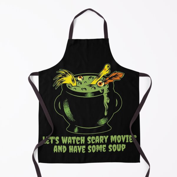 Item preview, Funny halloween design of a witches cauldron with the text let's watch scary movies and have some soup. designed and sold by NobelFashion.