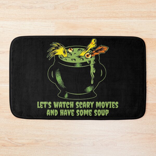 Item preview, Funny halloween design of a witches cauldron with the text let's watch scary movies and have some soup. designed and sold by NobelFashion.