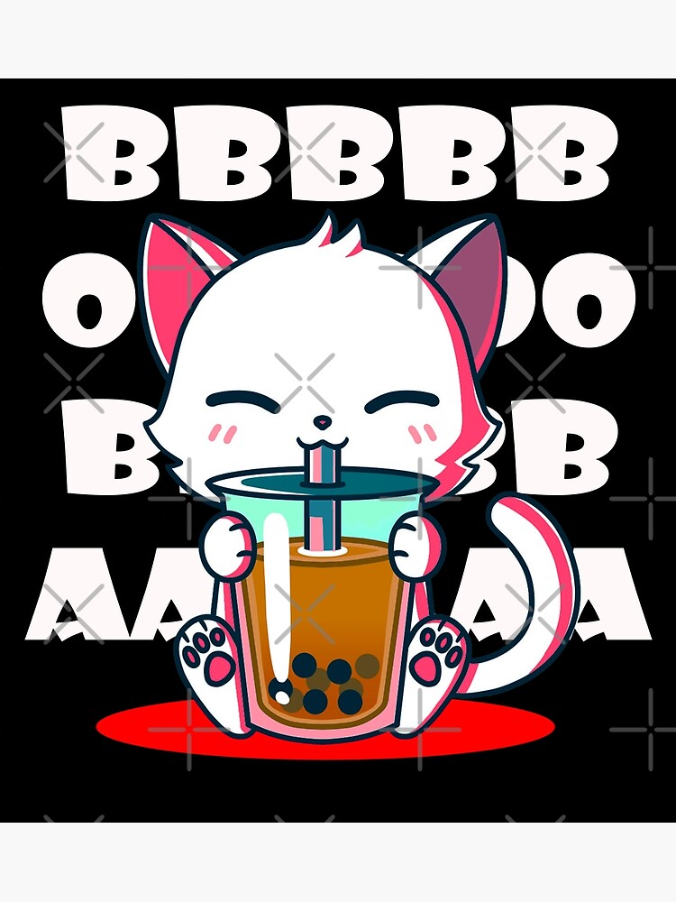 Aesthetic Cat Drinking Boba Boba Cat Drinking Boba Kitten Kawaii