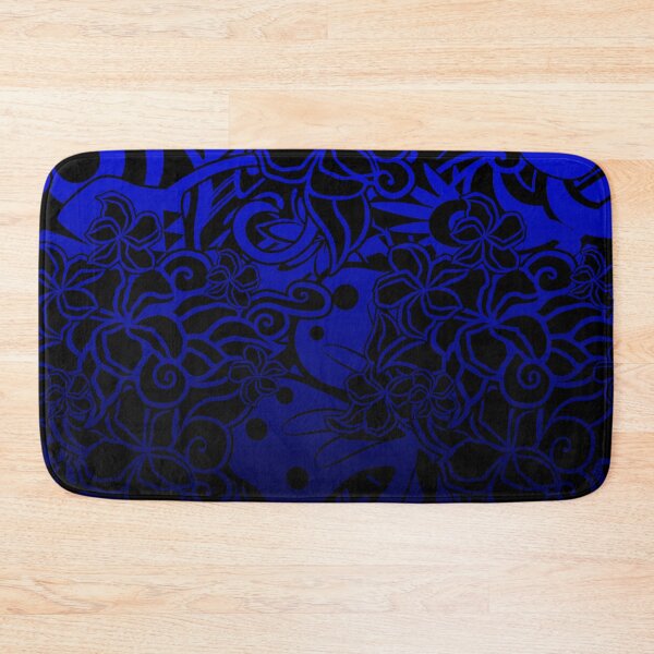 Item preview, Hawaiian Tiare Midnight Blue Gradient Abstract Print designed and sold by sunnthreads.