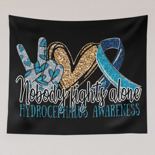 Item preview,  Peace love cure nobody fights alone Hydrocephalus Awareness - hydrocephalus awareness  designed and sold by Designs Of all kinds.