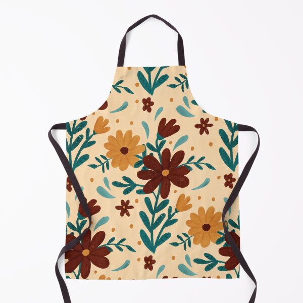 Item preview, Fall Florals in Burgundy, Golden Yellow, and Teal Blue Pattern  designed and sold by Lavender Mint Graphics.