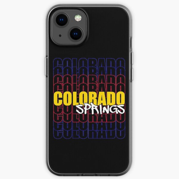 Colorado Springs State Flag Typography iPhone Soft Case