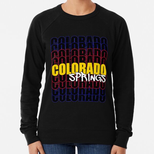 Colorado Springs State Flag Typography Lightweight Sweatshirt