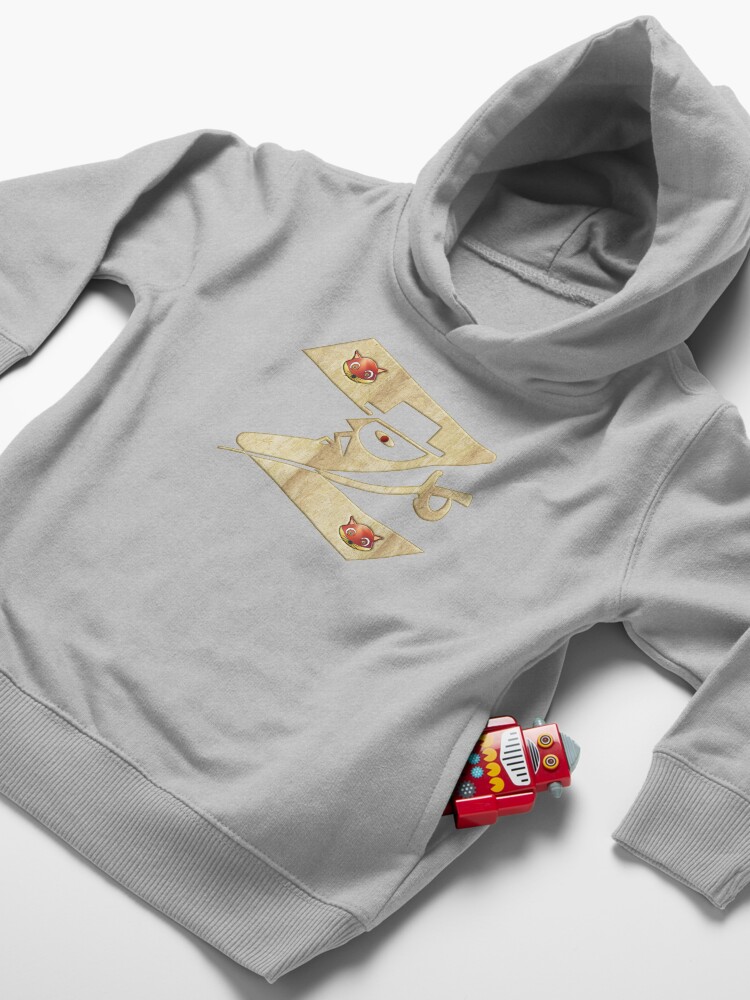 Alternate view of In the name of Zorro - Zorro is cheeky like a fox - Z like Zorro with his famous sword2! Toddler Pullover Hoodie
