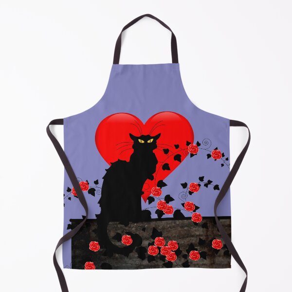 Item preview, Chat Noir with Red Roses designed and sold by HolidayBug.