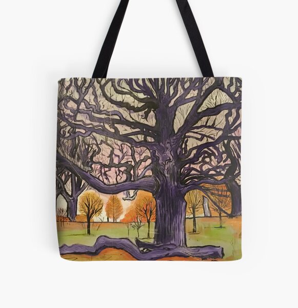 The Tree Grew Large And Became Strong All Over Print Tote Bag
