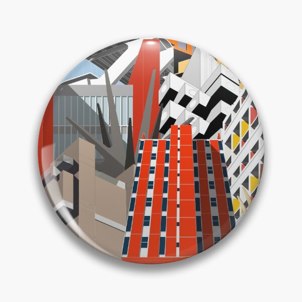 Item preview, Building Montage, Brutalist, Brutalism, Architecture designed and sold by sketchingarchi.