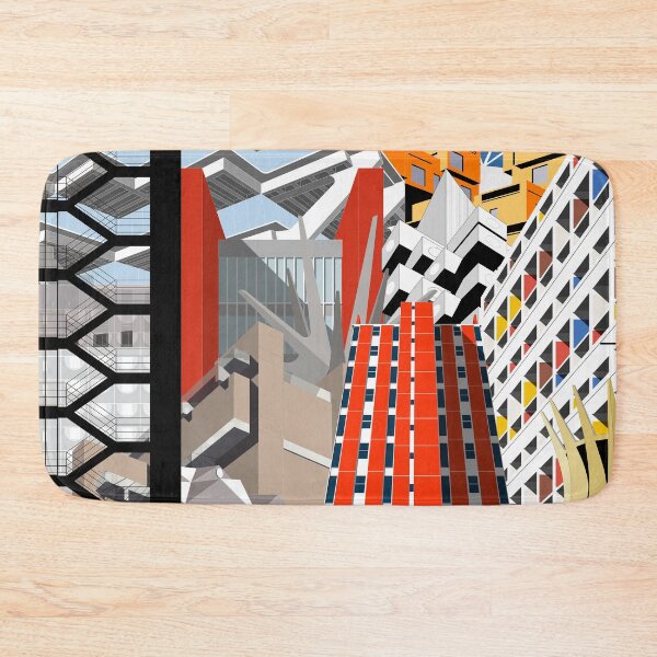 Item preview, Building Montage, Brutalist, Brutalism, Architecture designed and sold by sketchingarchi.