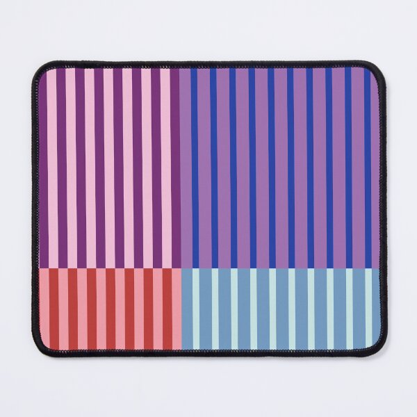 Item preview, Retro color block stripes 2 - Blue, Purple, Pink and red designed and sold by misentangled.