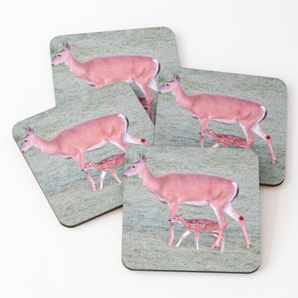 Item preview, Whitetail doe walking with newborn fawn designed and sold by Susie Cunningham.