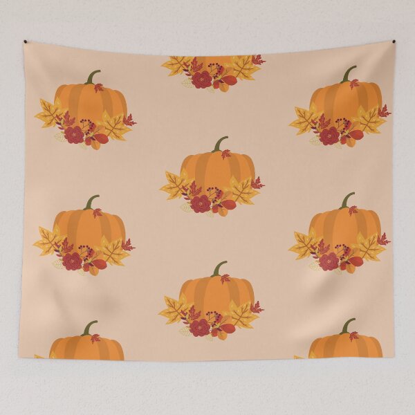 Item preview, Pumpkin in autumn leaves designed and sold by whitejasmine.