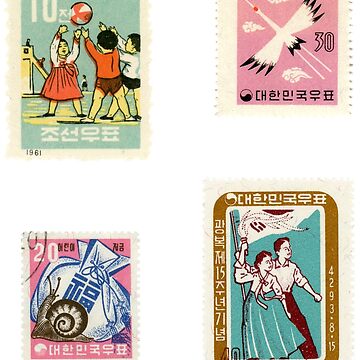 USSR flower stamps, set of 4 Sticker for Sale by LazyOracle