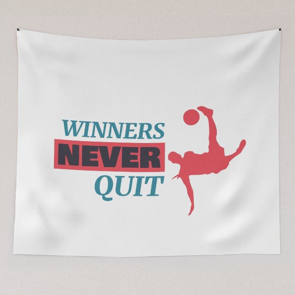 Item preview, winners never quit t-shirt  designed and sold by Artezia.