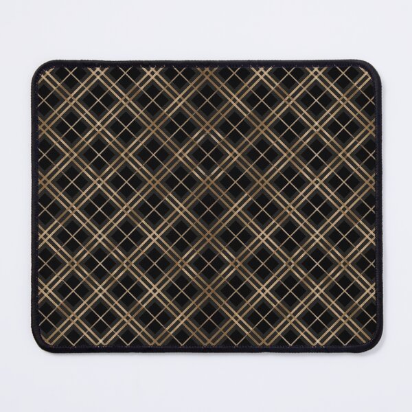 Item preview, Pretty Simple Check Pattern Stripes Black Shades of Gold designed and sold by GDCdesigns.