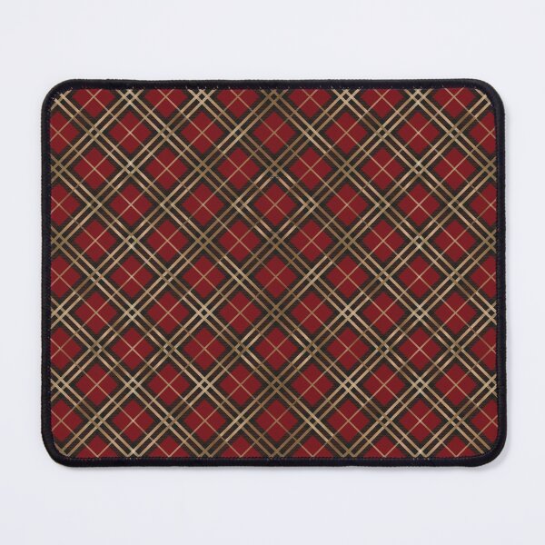 Item preview, Pretty Simple Check Pattern Stripes Dark Red Shades of Gold designed and sold by GDCdesigns.