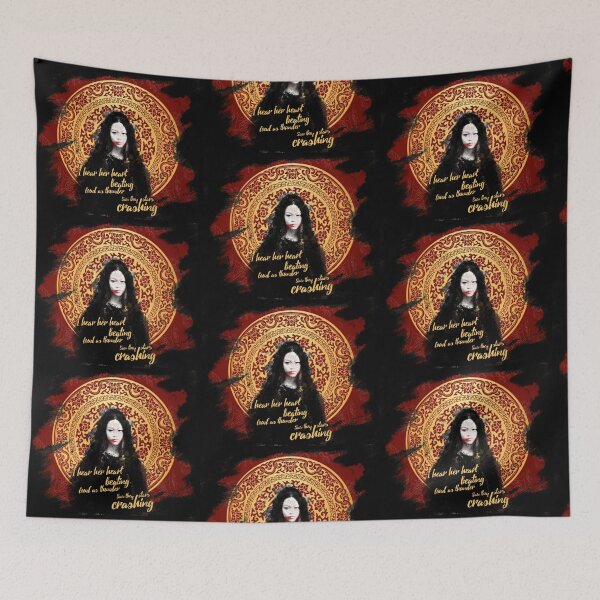 Item preview, "I hear her heart beating loud as thunder, saw they stars crashing" | "China Girl" - David Bowie lyrics designed and sold by WitchDesign.