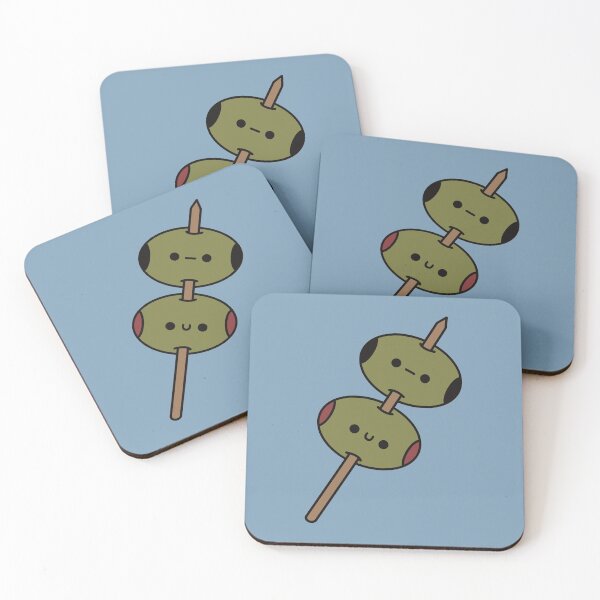 Item preview, Aceitunas lindas en brocheta - Aceitunas kawaii designed and sold by KawaiiByDice.