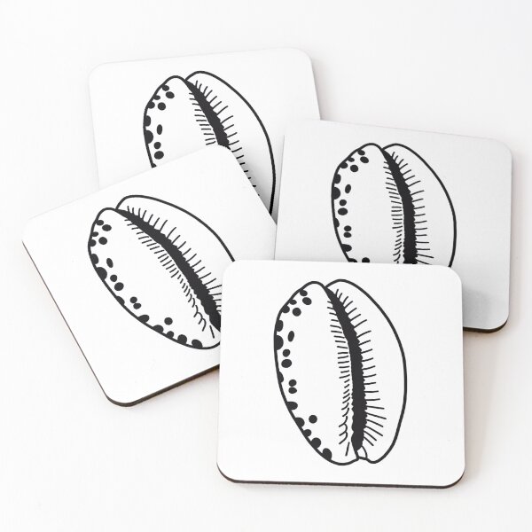 Item preview, Cowrie Seashell Simple Line Drawing designed and sold by makesbymiss.