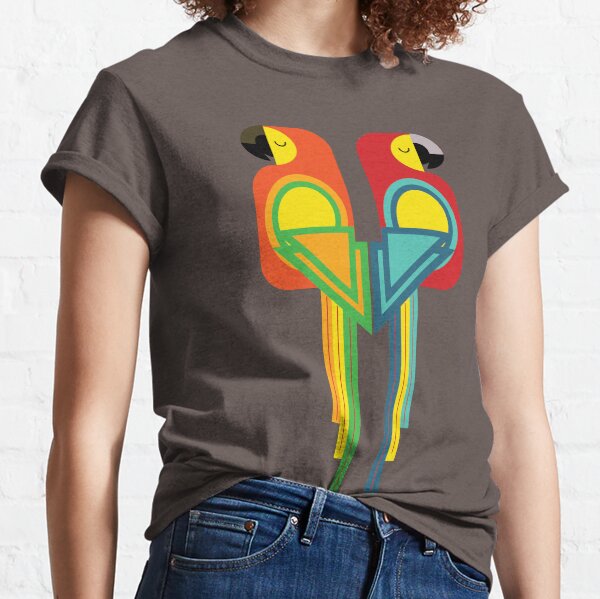 Macaw bird geometrical pattern Classic T-Shirt