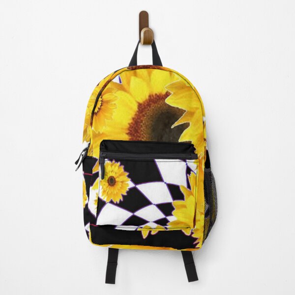 Item preview, YELLOW SUNFLOWERS BLACK OPTICAL ABSTRACT PATTERNS designed and sold by sharlesart.