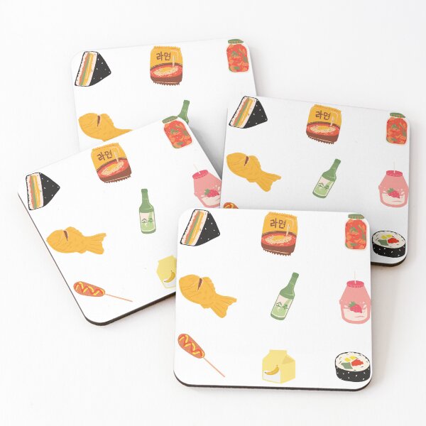 Item preview, Korean Snack Pattern - Kimchi, Soju, Kimbap, Ramen, etc. Cute designed and sold by EspyDesignCo.