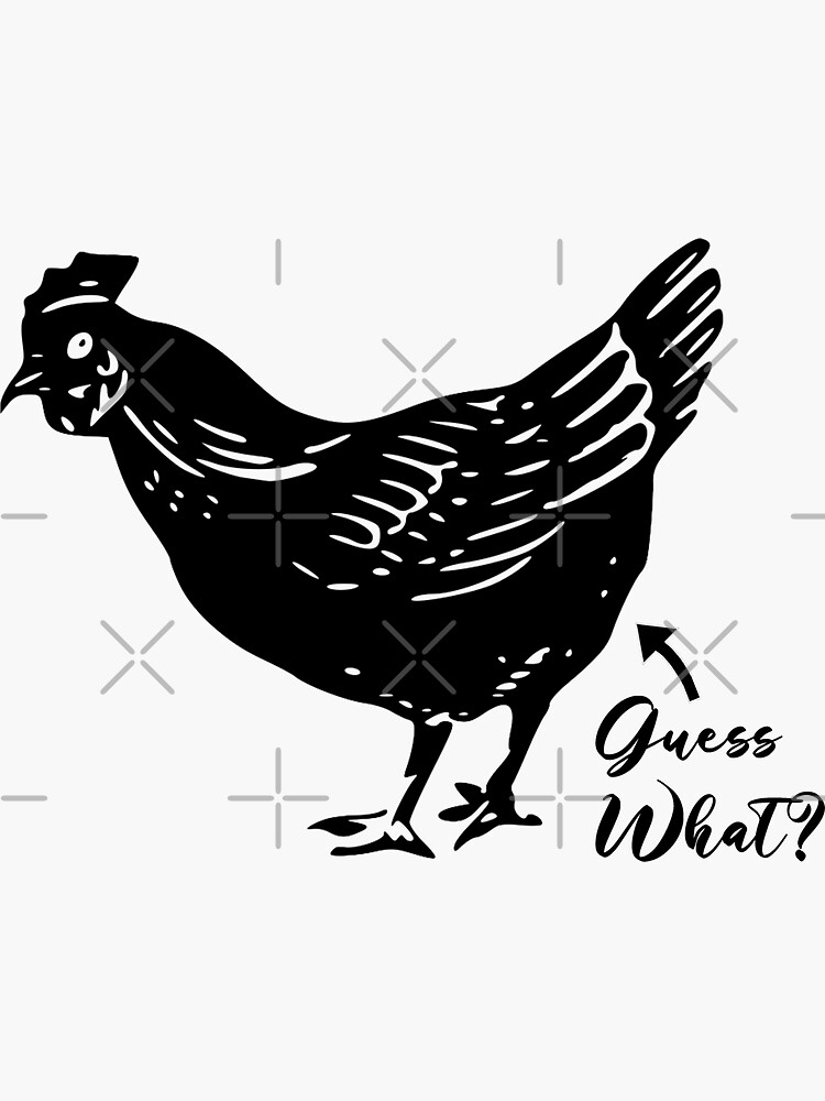 Happy Hen - Guess What Chicken Butt? Magnet for Sale by The White