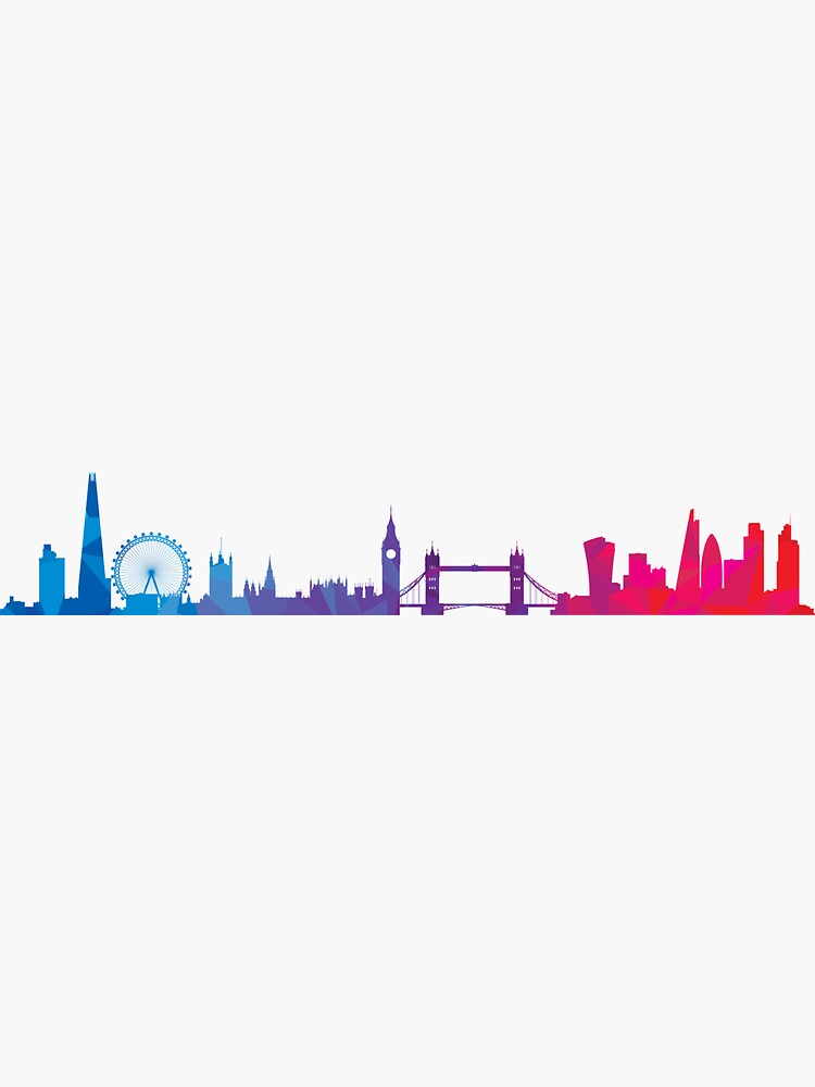 Thumbnail 3 of 3, Sticker, London skyline designed and sold by maximgertsen.