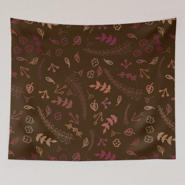Item preview, elegant floral flower leaf art doodle designed and sold by Harshler-Art.