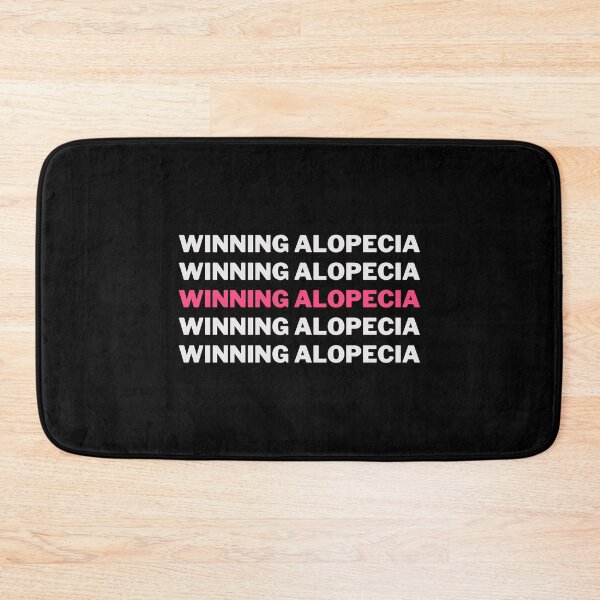Item preview, Winning Alopecia Dark Monochrome Pink - Alopecia Awareness and Hair Loss Support designed and sold by Winning Alopecia.