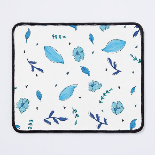 Item preview, blue flowers repitition designed and sold by creativeclogs.