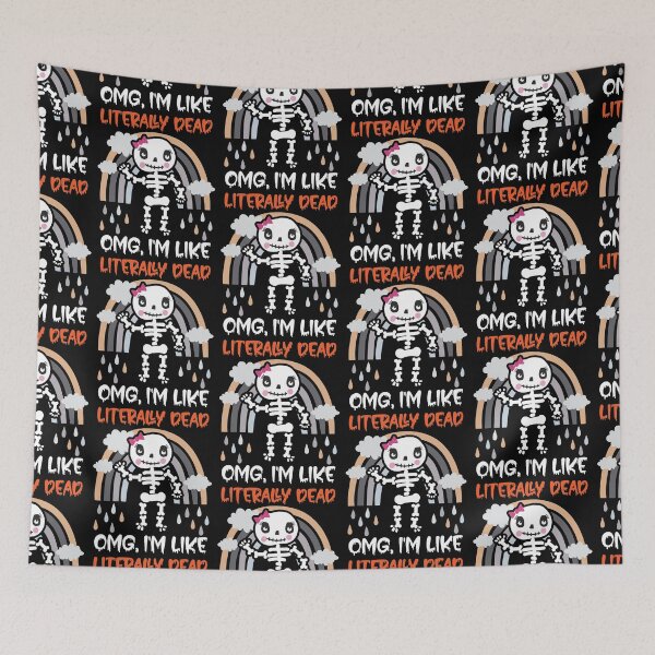 Item preview, OMG I'm Like Literally Dead Funny Halloween Graphic Skeleton designed and sold by andregiftshopzz.