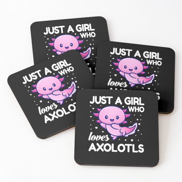 Item preview, Just A Girl Who Loves Axolotls with Cute Purple Pink Graphic designed and sold by Peter Stawicki.