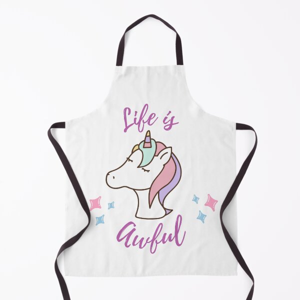 Item preview, Dark Humor Shirt LIFE IS AWFUL Funny Unicorn designed and sold by JustAwful.