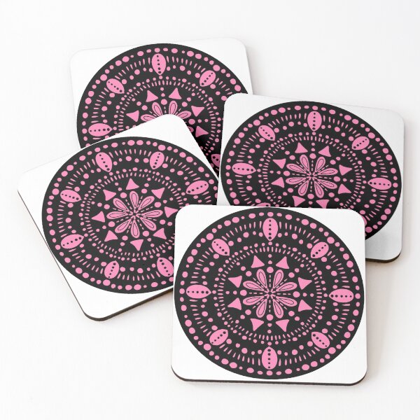 Item preview, Pink and black mandala designed and sold by Zendays.