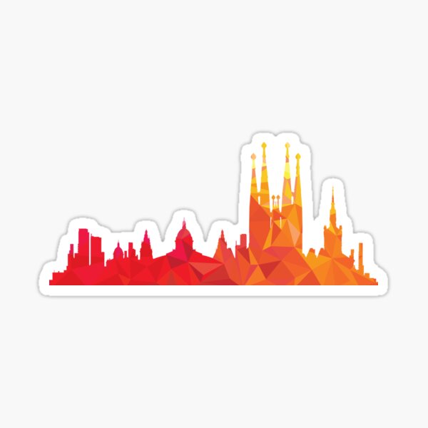 Barcelona skyline Sticker