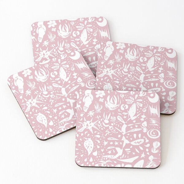 Item preview, Cameo Pink and White Seamless Hand-drawn Vector Pattern designed and sold by Abstract-Artist.