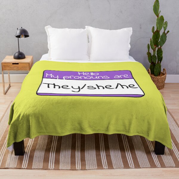 Item preview, They/she/he pronoun label designed and sold by MultifanArt1.